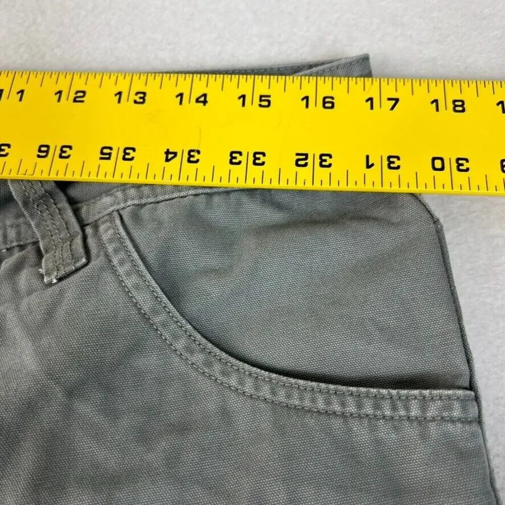 The North Face Pants Mens 34 Gray Canvas Organic Cotton Hiking Camping Trail
